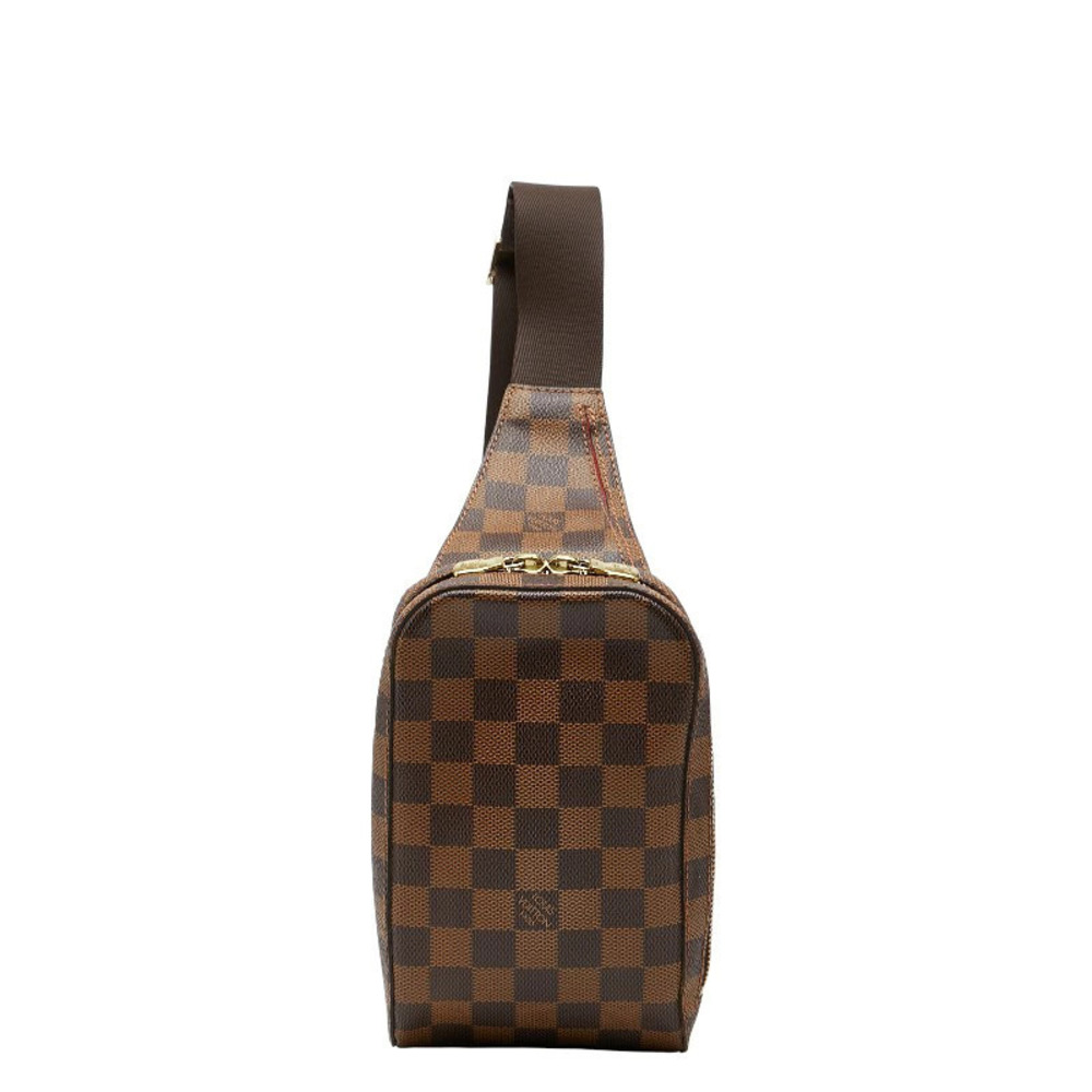 Louis Vuitton Damier Geronimos Shoulder Bag Body Waist Brown Leather